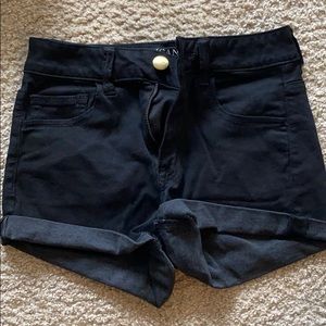 Black Jean Shorts